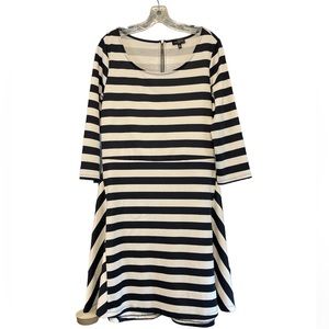 The Limited striped fit and flare dress